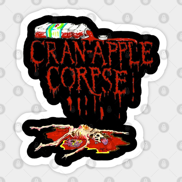 Cran-apple Corpse Sticker by Insane Clam Pasta